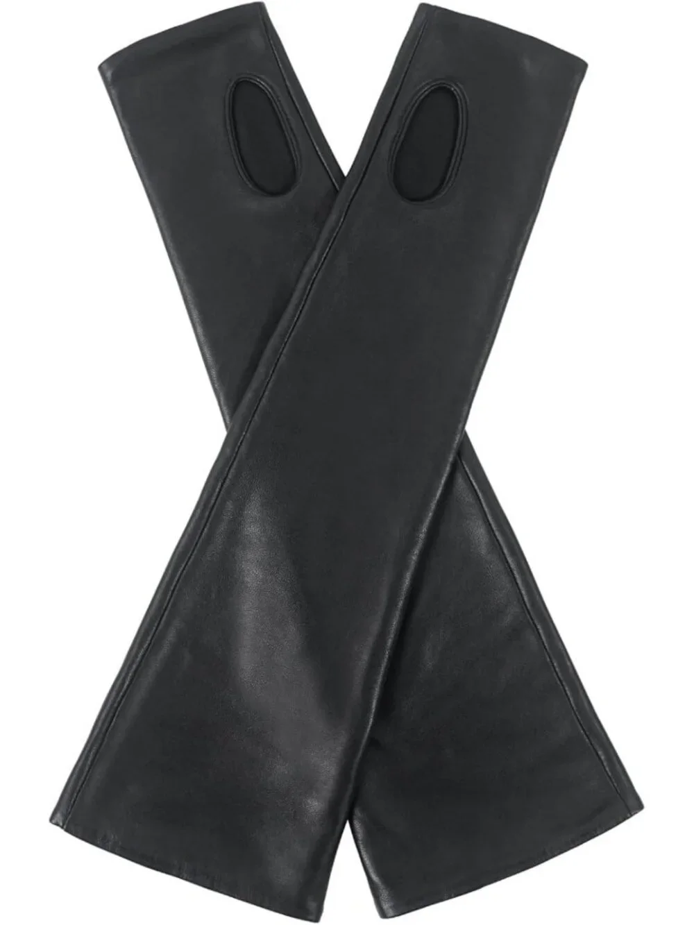 Soft Lambskin Leather Fingerless Gloves for Opera, Parties, & Driving - Chic